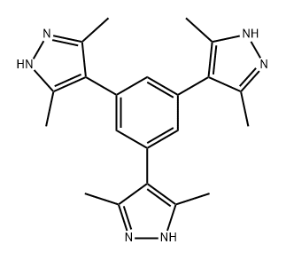 1H-Pyrazole, 4,4',4''-(1,3,5-benzenetriyl)tris[3,5-dimethyl- Structure