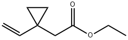 Cyclopropaneacetic acid, 1-ethenyl-, ethyl ester Structure