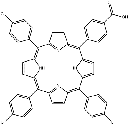 Benzoic acid, 4-[10,15,20-tris(4-chlorophenyl)-21H,23H-porphin-5-yl]- Structure