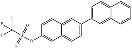 Methanesulfonic acid, 1,1,1-trifluoro-, [2,2'-binaphthalen]-6-yl ester Structure