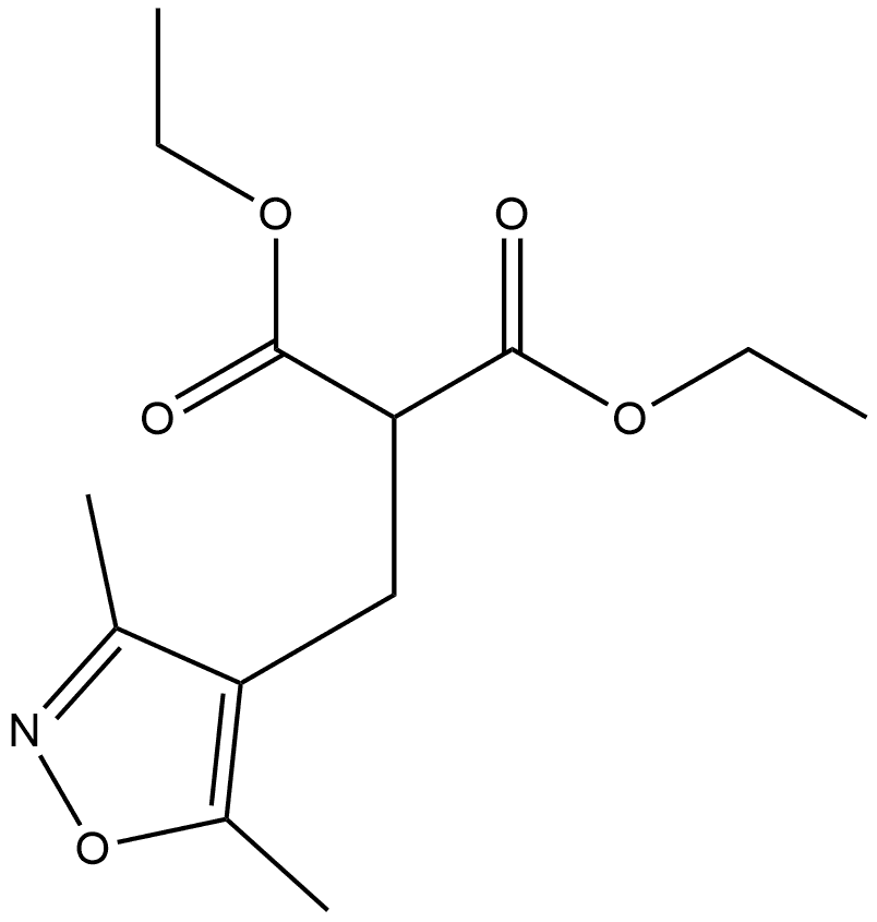 Propanedioic acid, 2-[(3,5-dimethyl-4-isoxazolyl)methyl]-, 1,3-diethyl ester 구조식 이미지