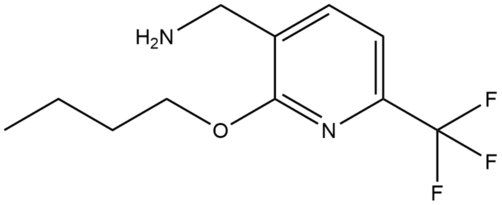 2-Butoxy-6-(trifluoromethyl)-3-pyridinemethanamine Structure