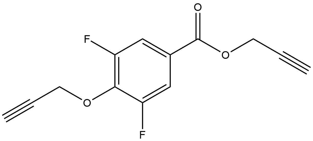 2-Propyn-1-yl 3,5-difluoro-4-(2-propyn-1-yloxy)benzoate Structure