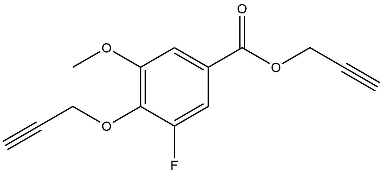 2-Propyn-1-yl 3-fluoro-5-methoxy-4-(2-propyn-1-yloxy)benzoate Structure