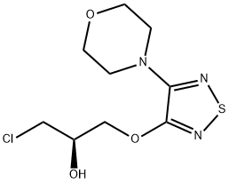 2-Propanol, 1-chloro-3-[[4-(4-morpholinyl)-1,2,5-thiadiazol-3-yl]oxy]-, (2R)- Structure