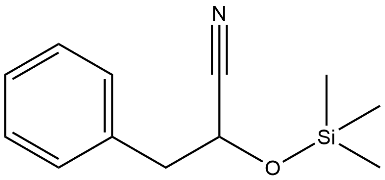 Benzenepropanenitrile, α-[(trimethylsilyl)oxy]- Structure