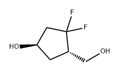 Cyclopentanemethanol, 2,2-difluoro-4-hydroxy-, (1S,4R)- Structure