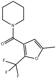 1-[5-methyl-2-(trifluoromethyl)-3-furoyl]piperidine Structure