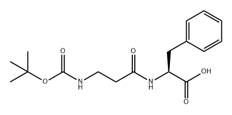 L-Phenylalanine, N-[3-[[(1,1-dimethylethoxy)carbonyl]amino]-1-oxopropyl]- Structure