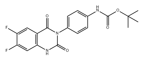 Carbamic acid, N-[4-(6,7-difluoro-1,4-dihydro-2,4-dioxo-3(2H)-quinazolinyl)phenyl]-, 1,1-dimethylethyl ester Structure