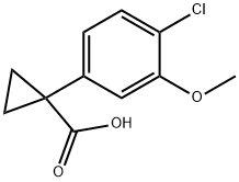 1-(4-Chloro-3-methoxyphenyl)cyclopropane-1-carboxylic acid 구조식 이미지