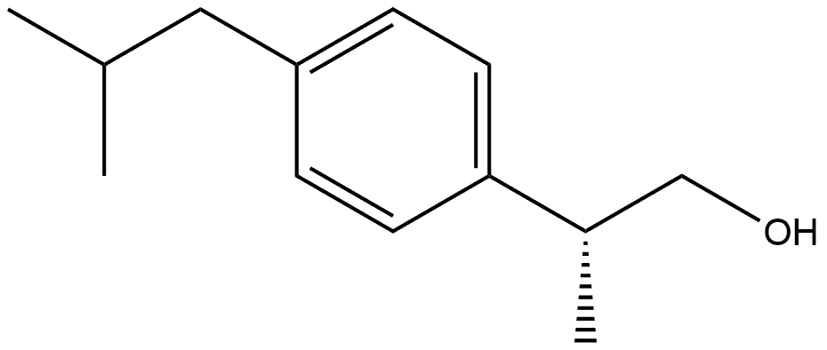 Benzeneethanol, β-methyl-4-(2-methylpropyl)-, (βR)- Structure