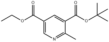 3,5-Pyridinedicarboxylic acid, 2-methyl-, 3-(1,1-dimethylethyl) 5-ethyl ester Structure