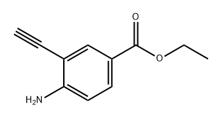 Benzoic acid, 4-amino-3-ethynyl-, ethyl ester 구조식 이미지