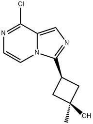 cis-3-(8-Chloroimidazo[1,5-a]pyrazin-3-yl)-1-methylcyclobutanol Structure