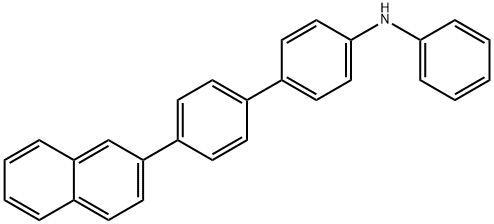 [1,1'-Biphenyl]-4-amine, 4'-(2-naphthalenyl)-N-phenyl- Structure