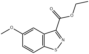 1,2-Benzisothiazole-3-carboxylic acid, 5-methoxy-, ethyl ester Structure