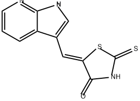 4-Thiazolidinone, 5-(1H-pyrrolo[2,3-b]pyridin-3-ylmethylene)-2-thioxo-, (5Z)- Structure