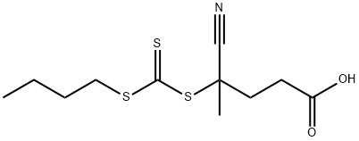 Pentanoic acid, 4-[[(butylthio)thioxomethyl]thio]-4-cyano- Structure