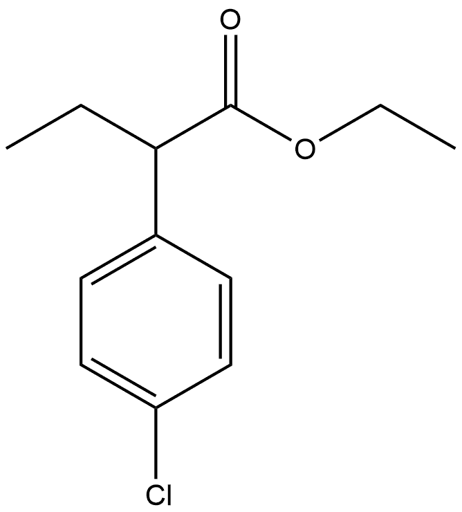 Benzeneacetic acid, 4-chloro-α-ethyl-, ethyl ester Structure