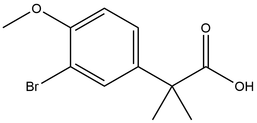 2-(3-bromo-4-methoxyphenyl)-2-methylpropanoic
acid Structure