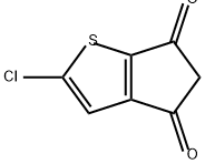 4H-Cyclopenta[b]thiophene-4,6(5H)-dione, 2-chloro- Structure