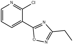 Pyridine, 2-chloro-3-(3-ethyl-1,2,4-oxadiazol-5-yl)- Structure