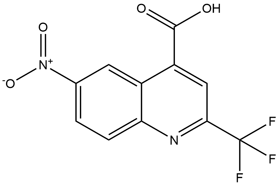 6-Nitro-2-(trifluoromethyl)-4-quinolinecarboxylic acid 구조식 이미지