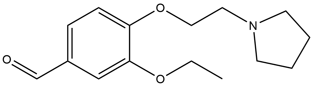 3-Ethoxy-4-[2-(1-pyrrolidinyl)ethoxy]benzaldehyde Structure