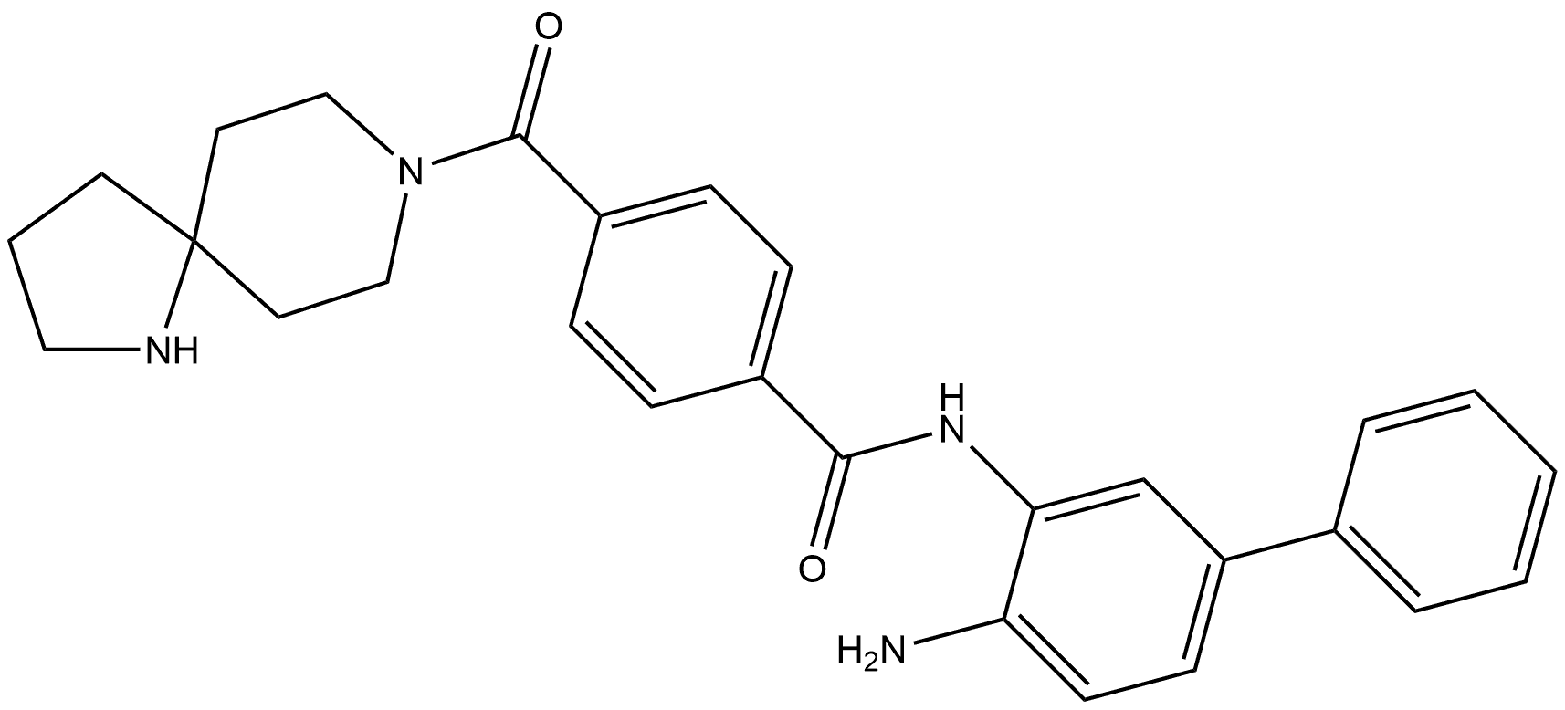 N-(4-Amino[1,1′-biphenyl]-3-yl)-4-(1,8-diazaspiro[4.5]dec-8-ylcarbonyl)benzamide Structure