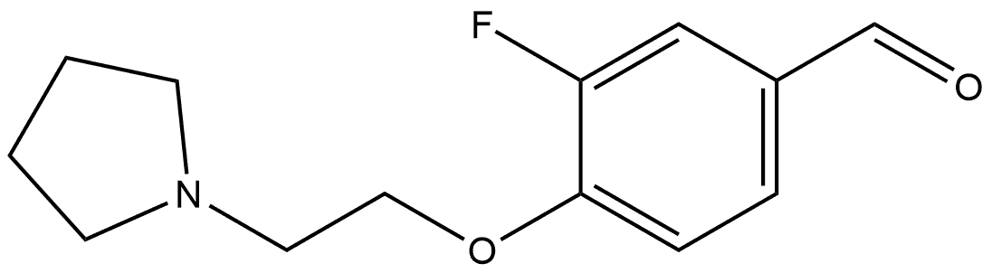 3-Fluoro-4-[2-(1-pyrrolidinyl)ethoxy]benzaldehyde Structure