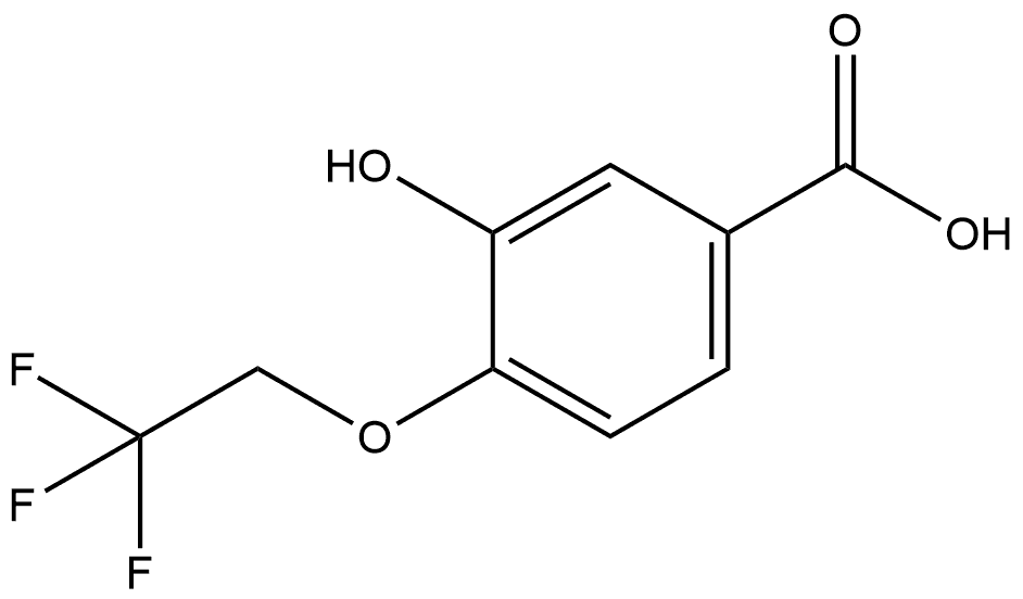 3-Hydroxy-4-(2,2,2-trifluoroethoxy)benzoic acid Structure