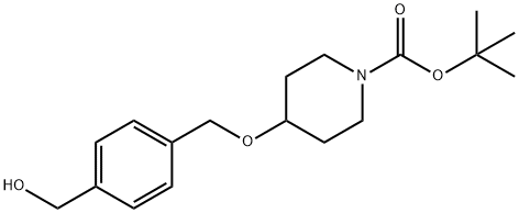 tert-butyl 4-[4-(hydroxymethyl)benzyloxy]piperidine-1-carboxylate Structure