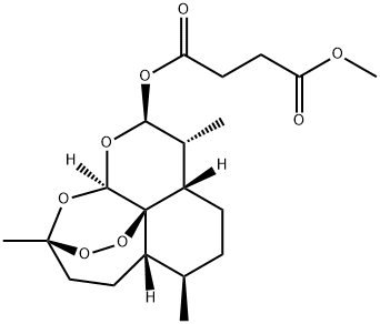 Butanedioic acid, 1-[(3R,5aS,6R,8aS,9R,10S,12R,12aR)-decahydro-3,6,9-trimethyl-3,12-epoxy-12H-pyrano[4,3-j]-1,2-benzodioxepin-10-yl] 4-methyl ester Structure