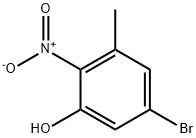 Phenol, 5-bromo-3-methyl-2-nitro- Structure