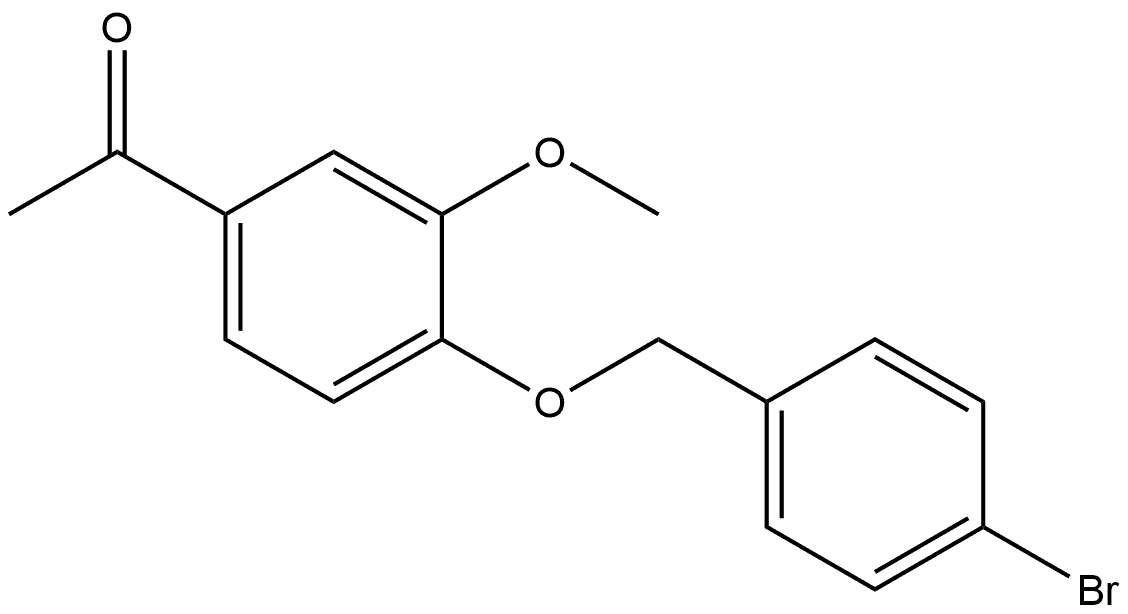 1-[4-[(4-Bromophenyl)methoxy]-3-methoxyphenyl]ethanone Structure