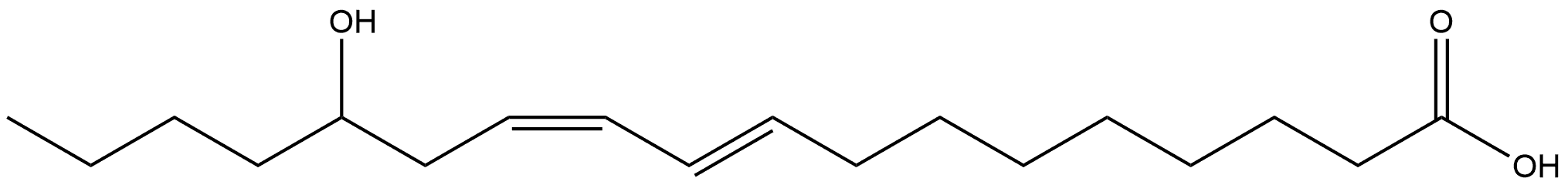 (9E,11Z)-14-Hydroxy-9,11-octadecadienoic acid Structure