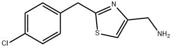 4-Thiazolemethanamine, 2-[(4-chlorophenyl)methyl]- Structure