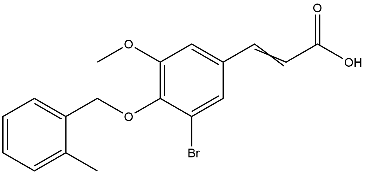 3-[3-Bromo-5-methoxy-4-[(2-methylphenyl)methoxy]phenyl]-2-propenoic acid Structure