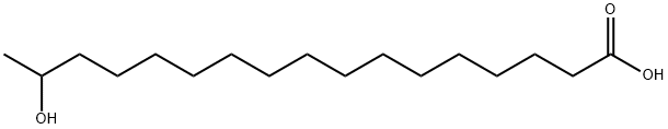 Heptadecanoic acid, 16-hydroxy- Structure