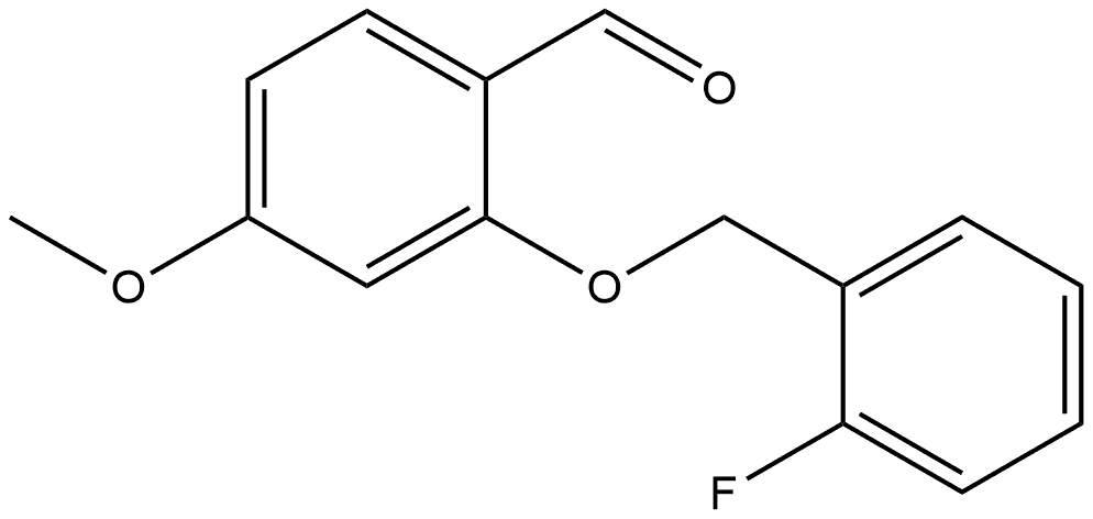 2-[(2-Fluorophenyl)methoxy]-4-methoxybenzaldehyde Structure
