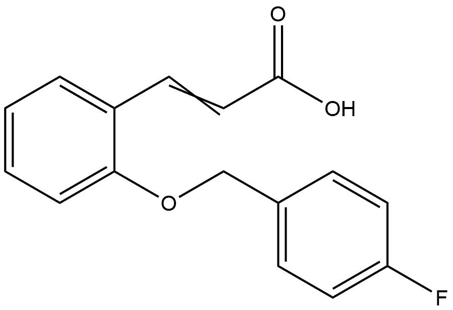 2-Propenoic acid, 3-[2-[(4-fluorophenyl)methoxy]phenyl]- Structure