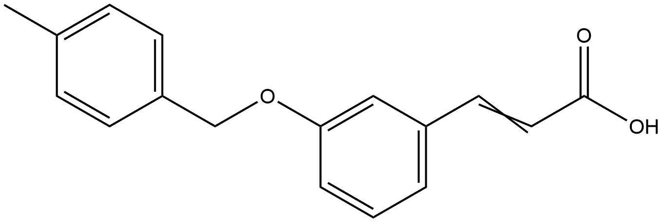 3-[3-[(4-Methylphenyl)methoxy]phenyl]-2-propenoic acid Structure