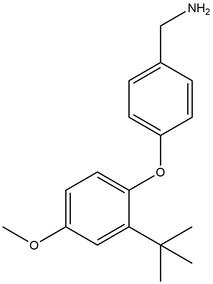 4-[2-(1,1-Dimethylethyl)-4-methoxyphenoxy]benzenemethanamine Structure