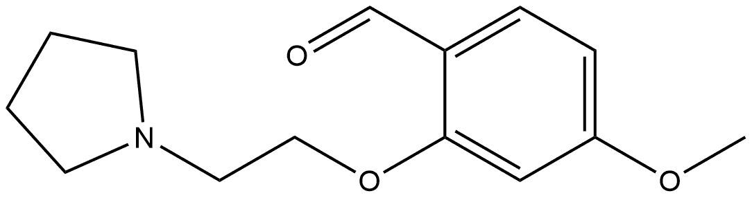 4-Methoxy-2-[2-(1-pyrrolidinyl)ethoxy]benzaldehyde Structure