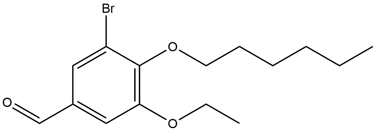 3-Bromo-5-ethoxy-4-(hexyloxy)benzaldehyde Structure