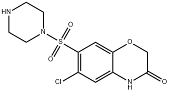 6-chloro-7-(piperazin-1-ylsulfonyl)-2H-1,4-benzoxazin-3(4H)-one Structure