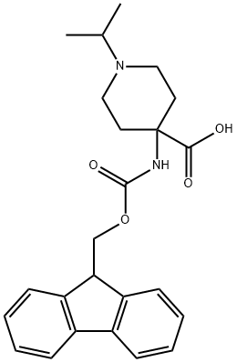 4-Piperidinecarboxylic acid, 4-[[(9H-fluoren-9-ylmethoxy)carbonyl]amino]-1-(1-methylethyl)- Structure