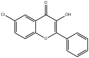 4H-1-Benzopyran-4-one, 6-chloro-3-hydroxy-2-phenyl- Structure