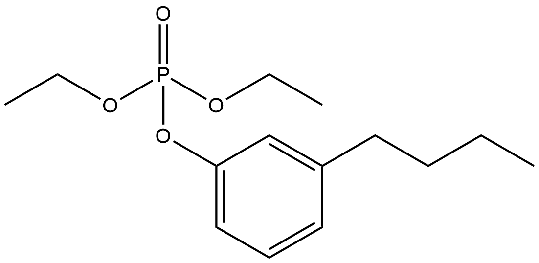 Phosphoric acid, m-butylphenyl diethyl ester Structure